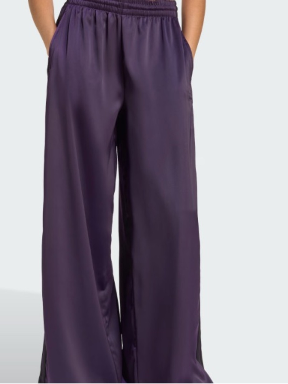 Adidas Satin Wide Leg Track Pant